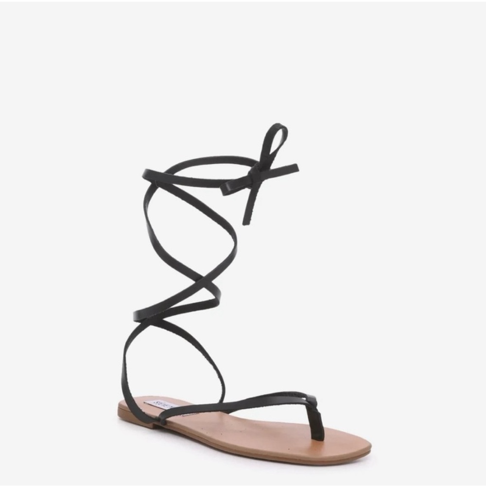 Steve Madden Black Wrap Sandals